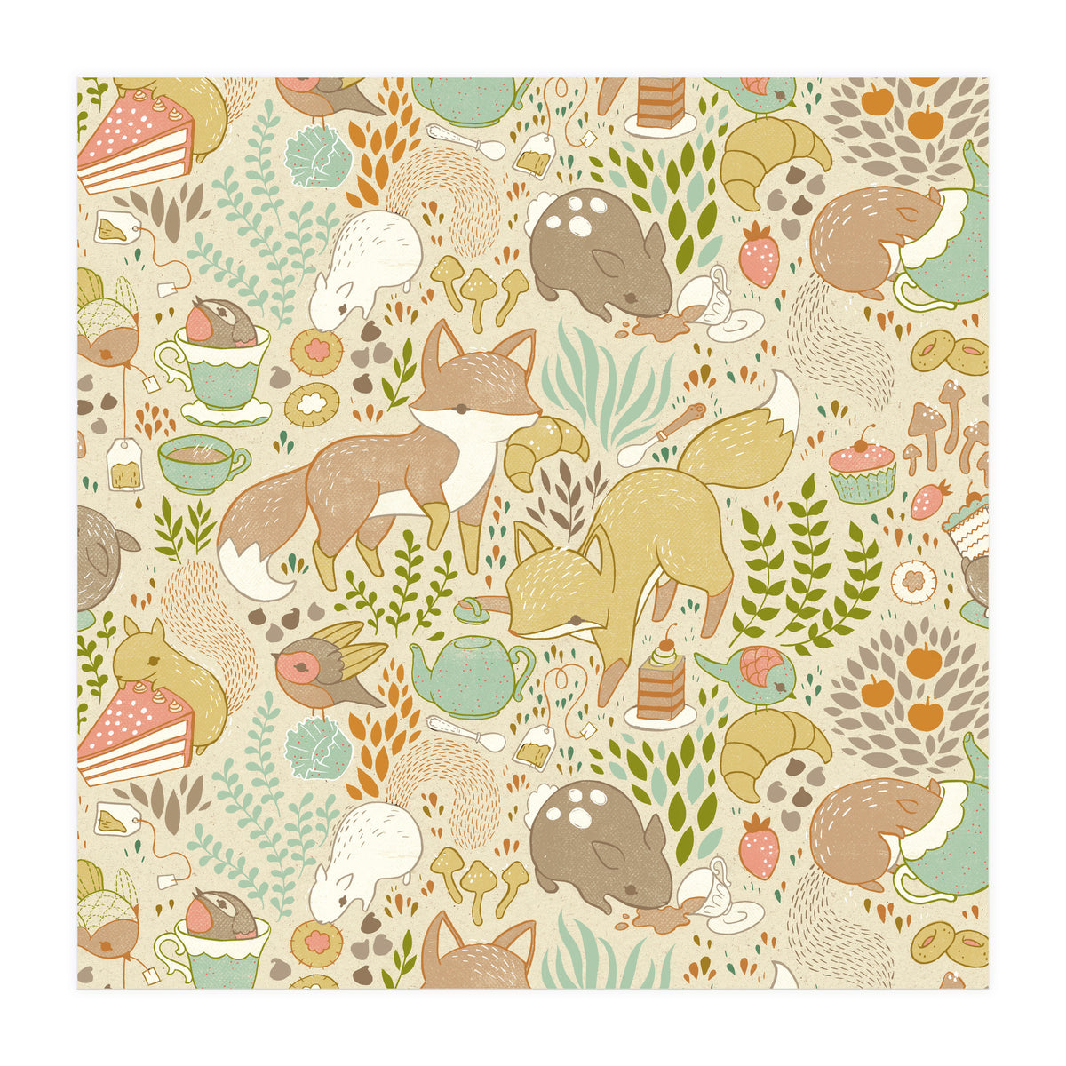 Animals Tea Party (Print Only)