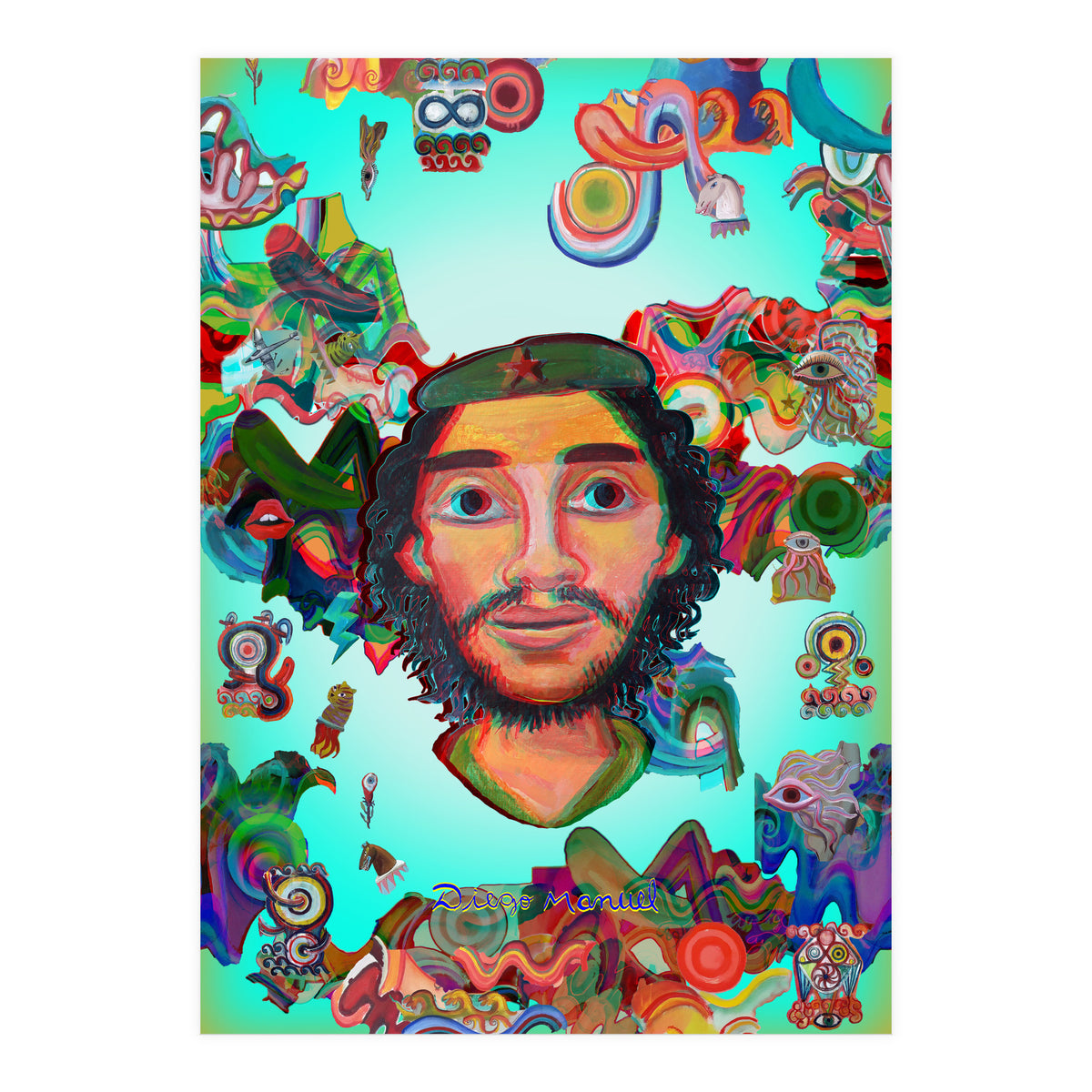 El Che Y Graffiti (Print Only)