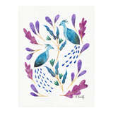 Folk Art Peacocks | Blue (Print Only) thumbnail