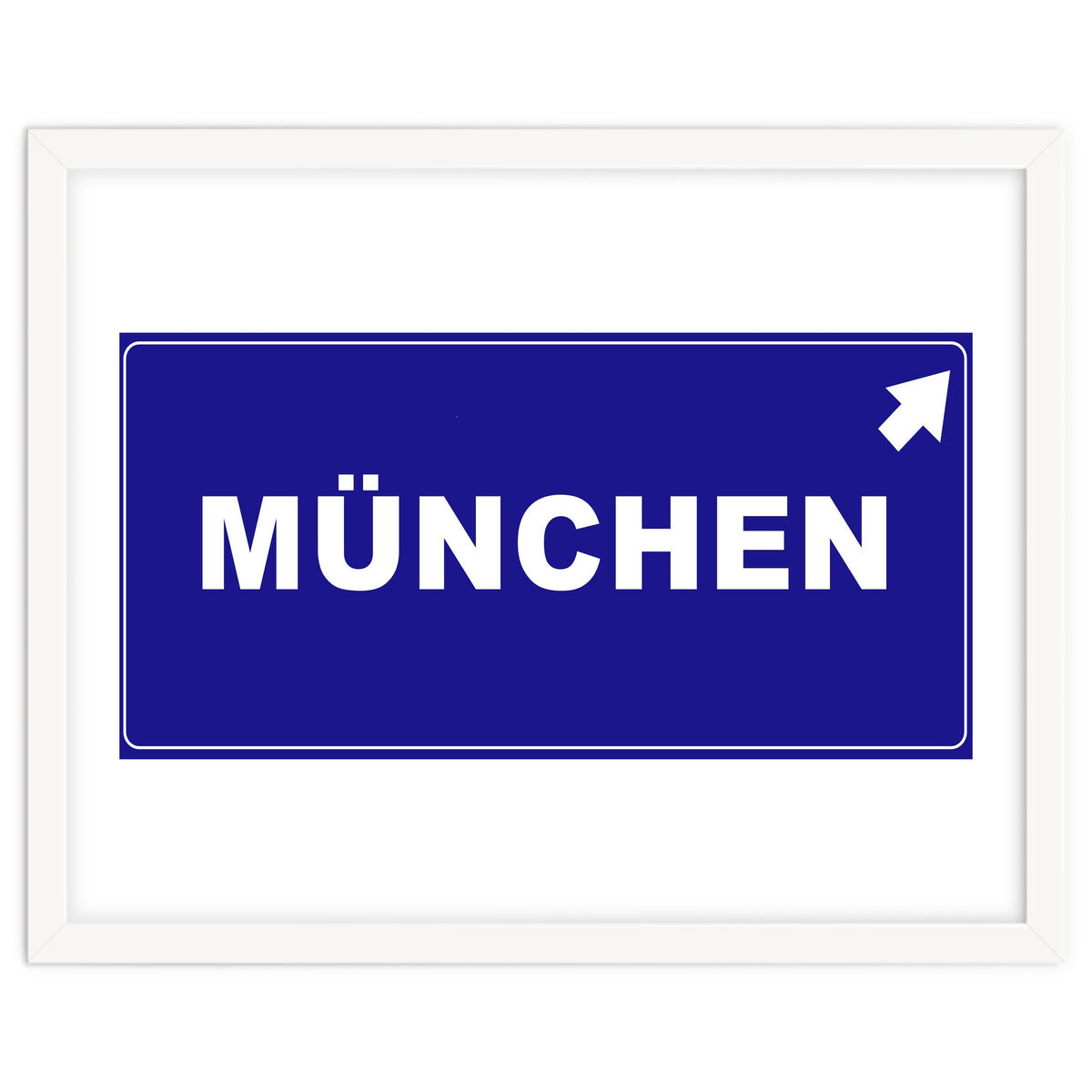Let`s go to Munchen, Germany! Blue road sign