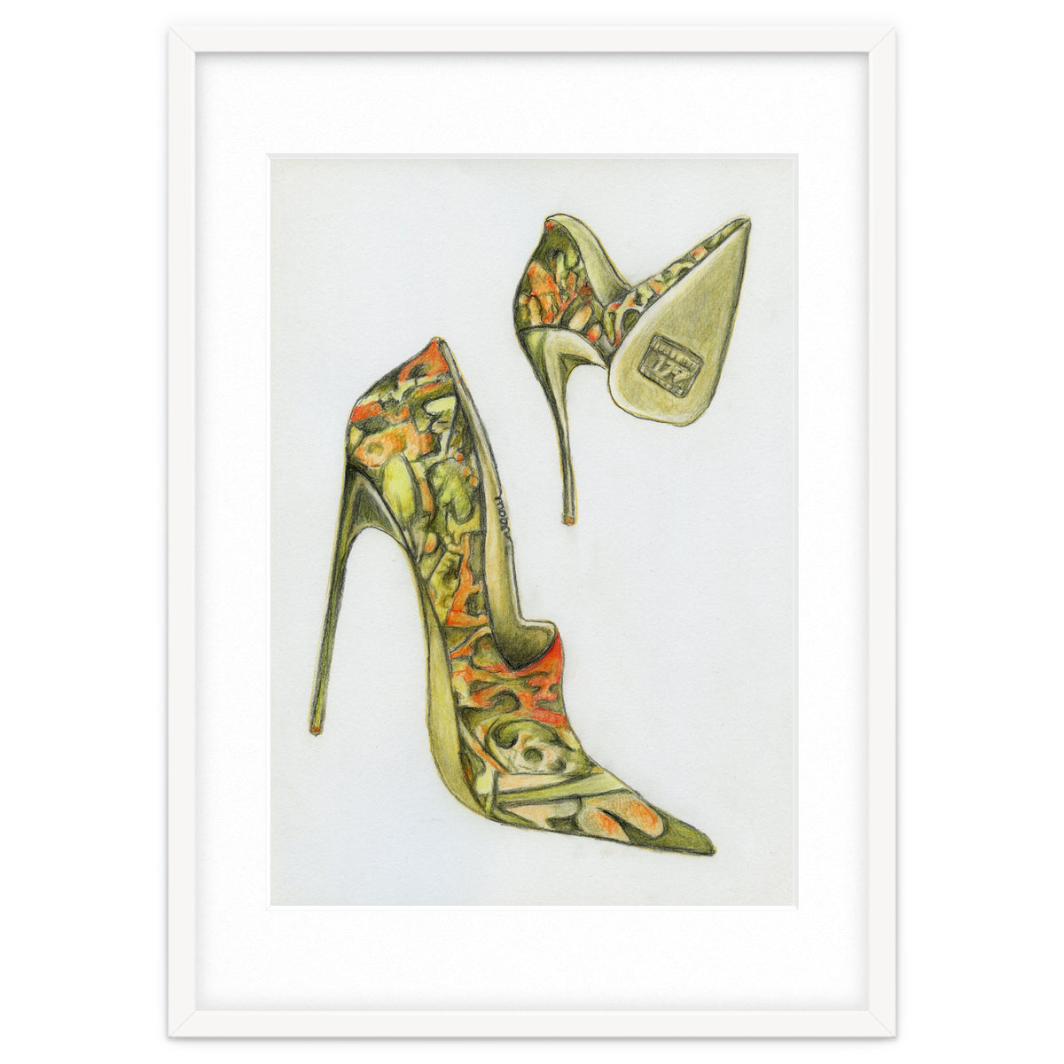 Green stiletto shoes