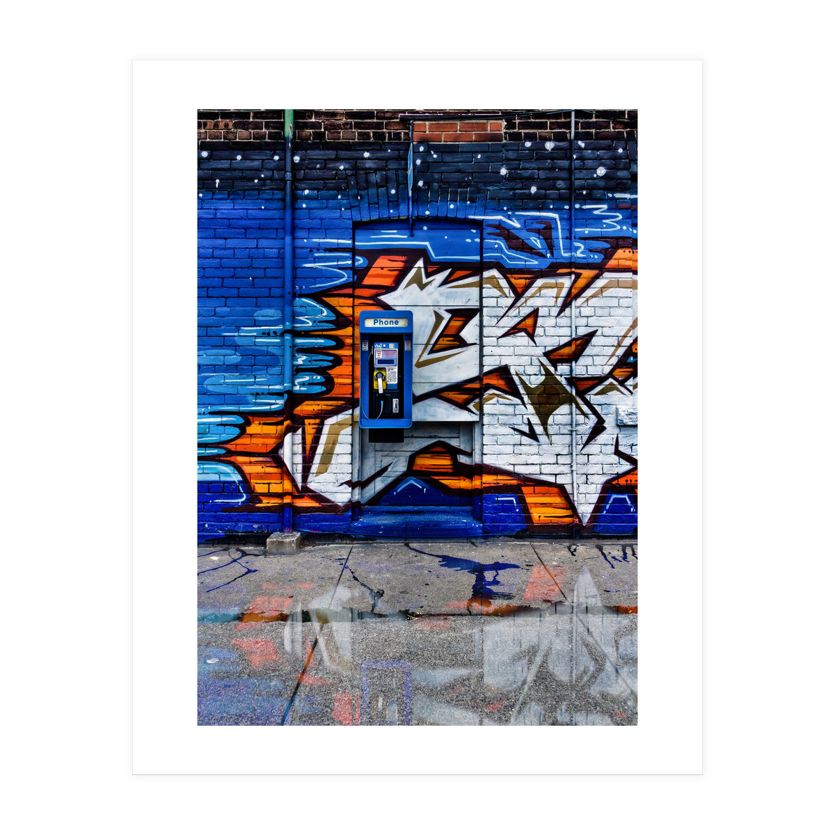 Phone Booth No 12 Color Version Reflection (Print Only)