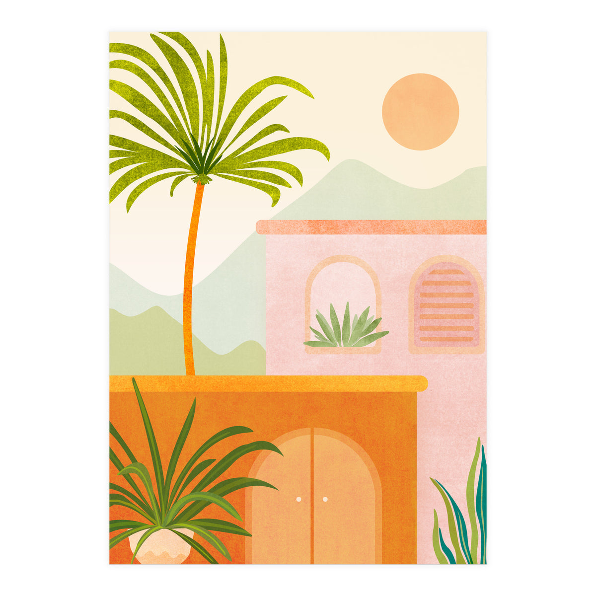 Tropical Mountain Village (Print Only)