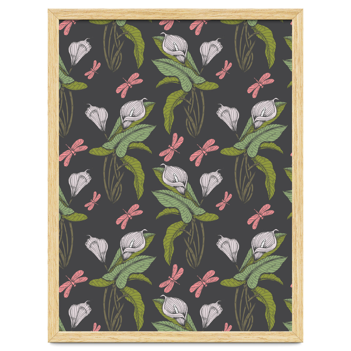 Hand drawn floral dark - 03