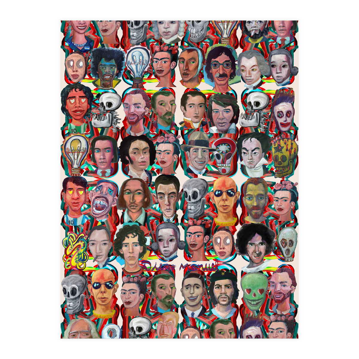 Formas 14 34 3d And Retratos 6 (Print Only)