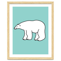 Polar Bear Pattern On a Mint Background