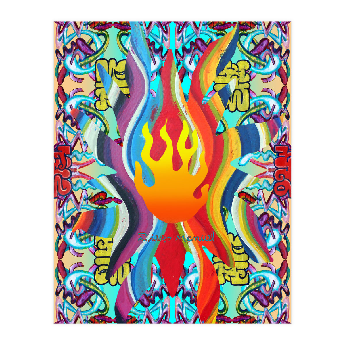 Fuego Y Graffiti 40 (Print Only)