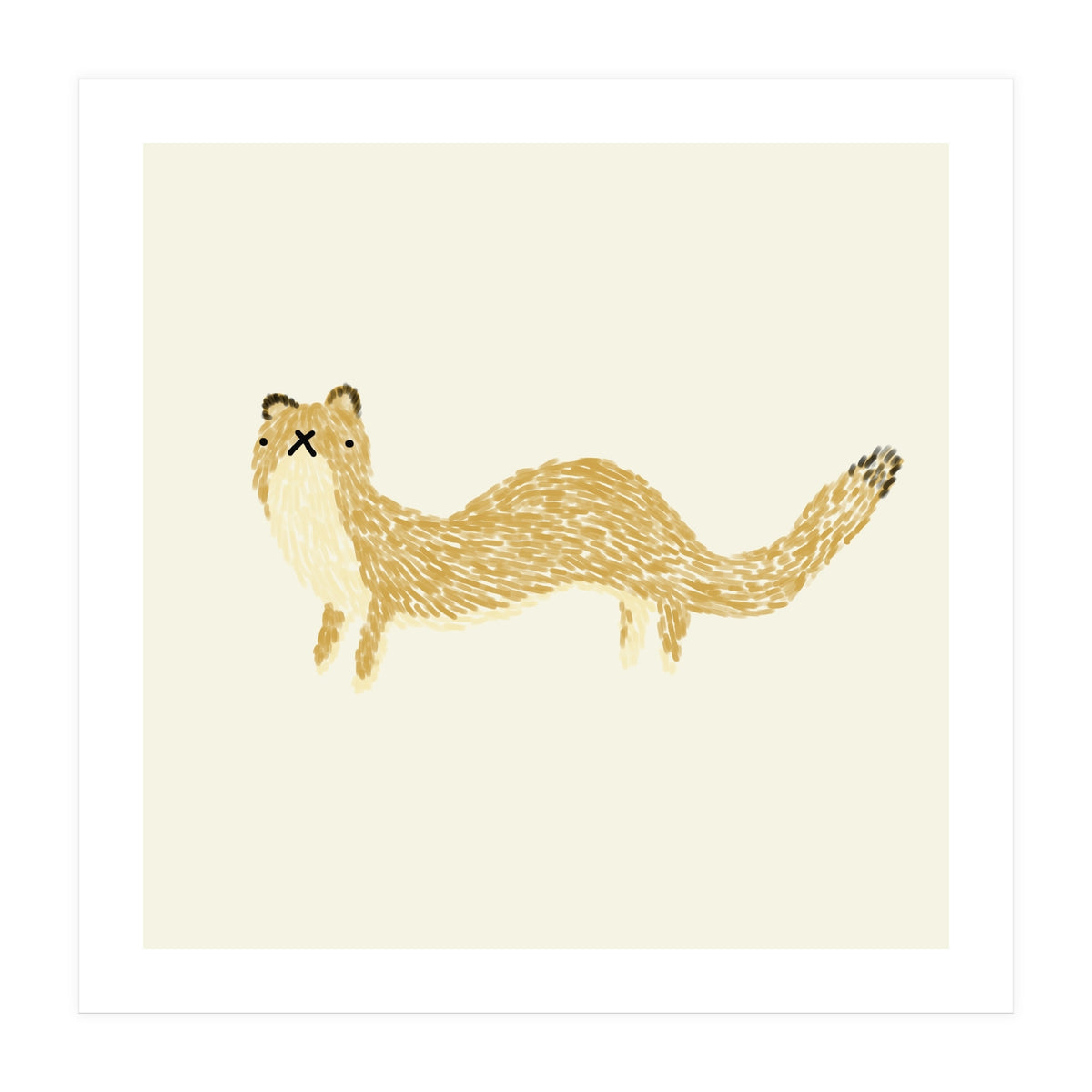 Fluffy Weasel (Print Only)