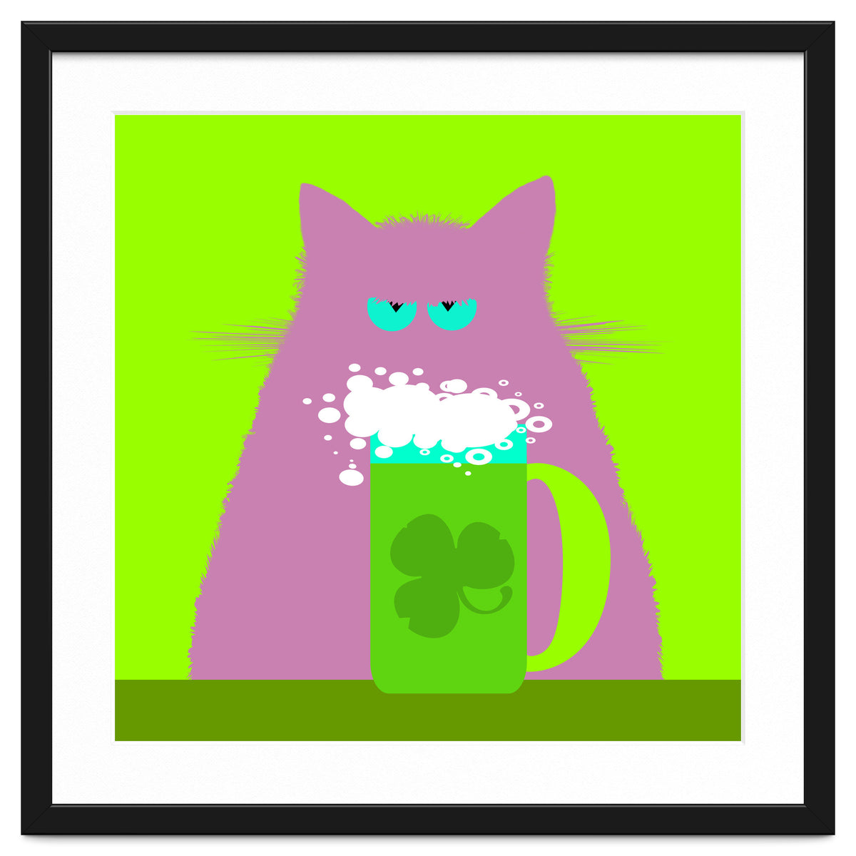 Saint Patrick's Day Lilac Cat