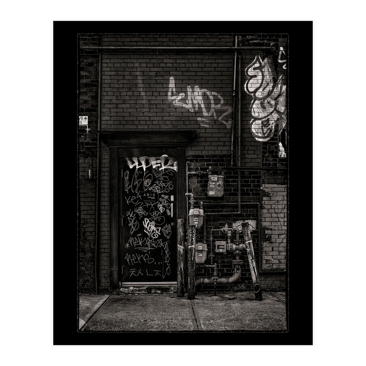 Alleyway Pipes No 4 with Border (Print Only)