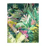 Bohemian Jungle, Tropical Botanical Nature Illustration, Forest Solo Travel Plants Painting (Print Only) thumbnail