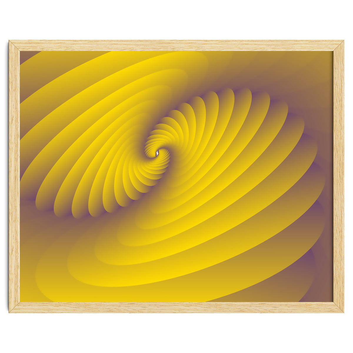 3d Abstract YELLOW Spiral Modern ART