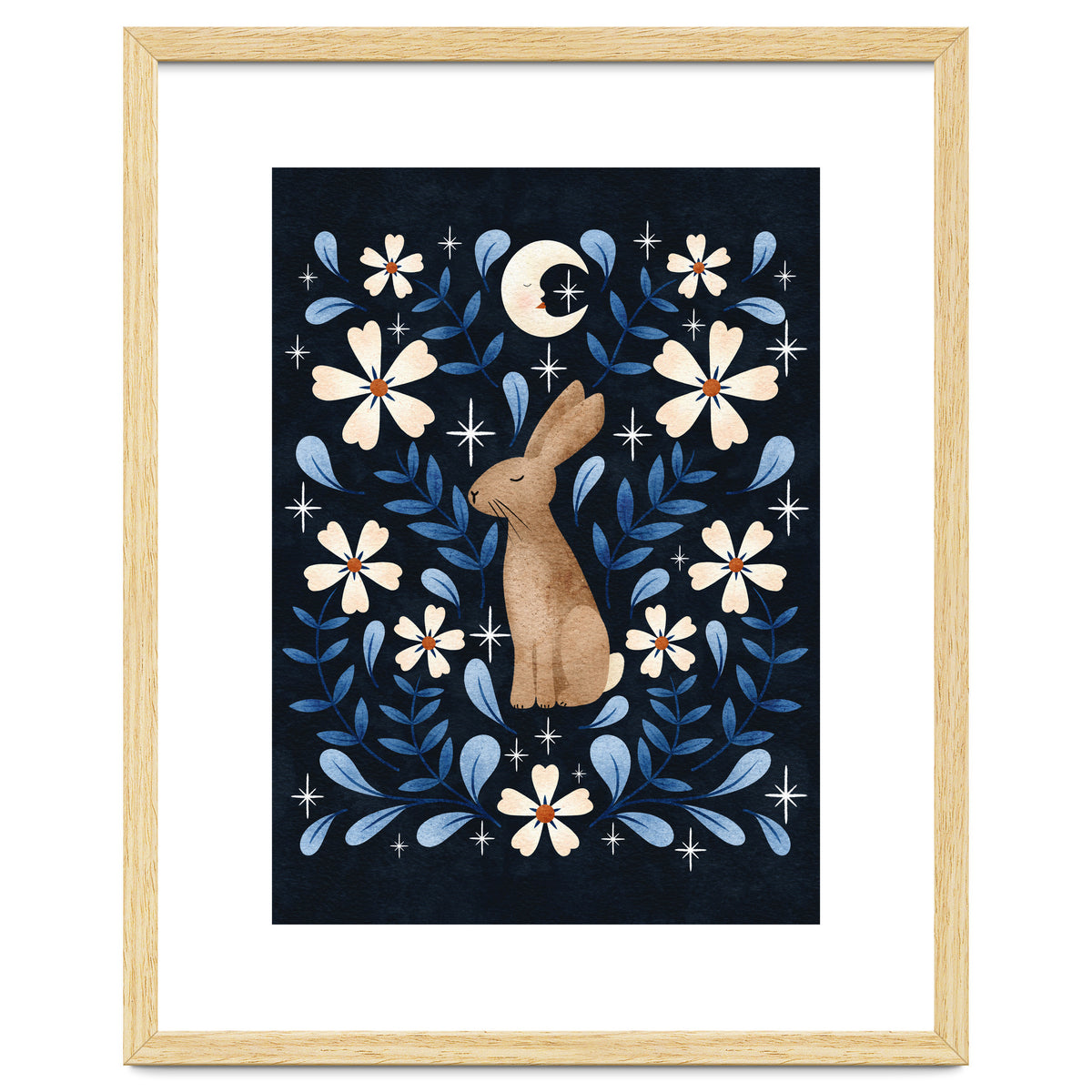 Floral Folk Art Hare