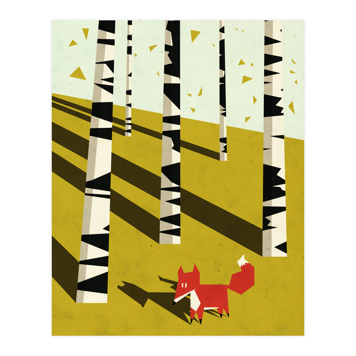 Fox In Birchland (Print Only)
