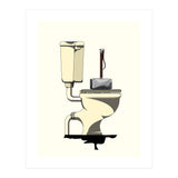 Thor's Hammer Mjolnir on the Toilet, funny bathroom humour (Print Only) thumbnail