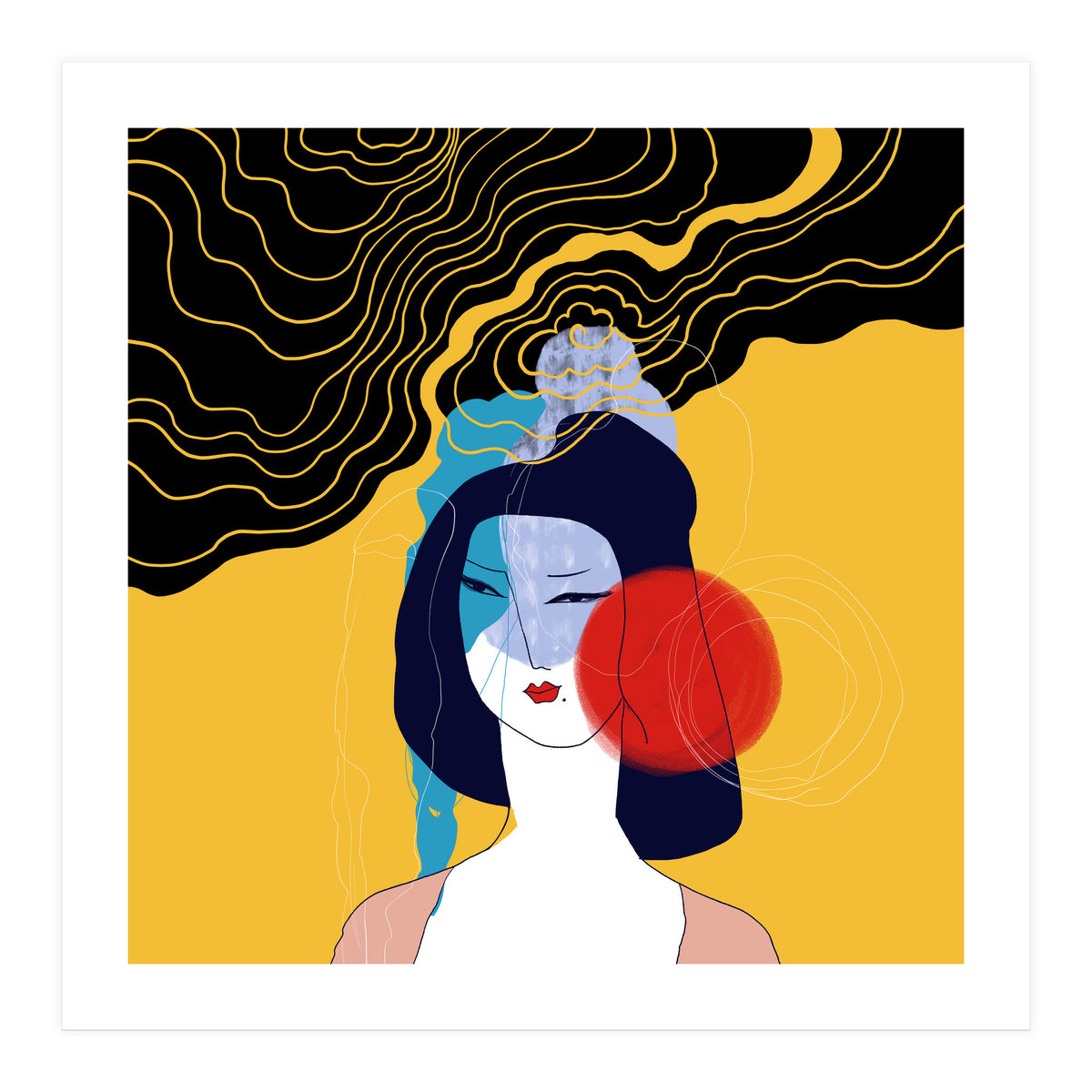 Maid in meditation (Print Only)