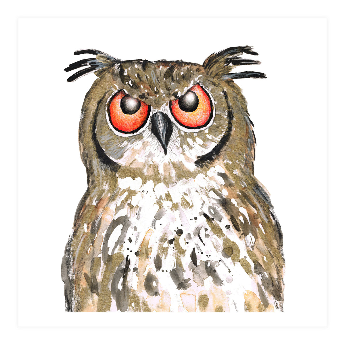 Golden owl (Print Only)