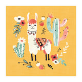 White Llama With Flowers (Print Only) thumbnail