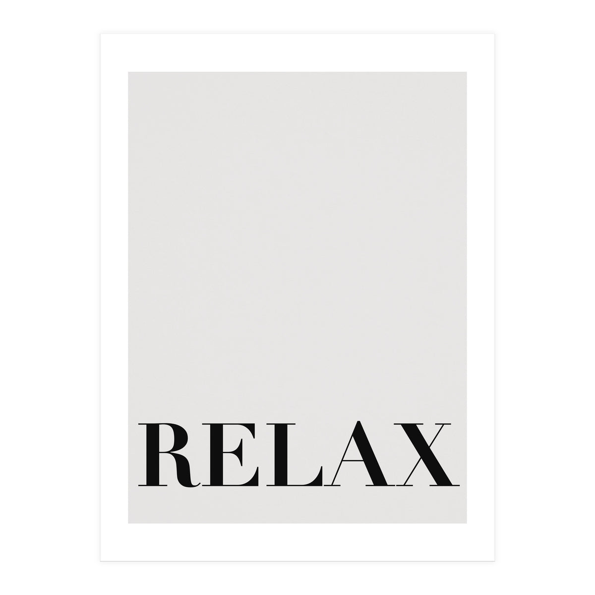 Relax White (Print Only)