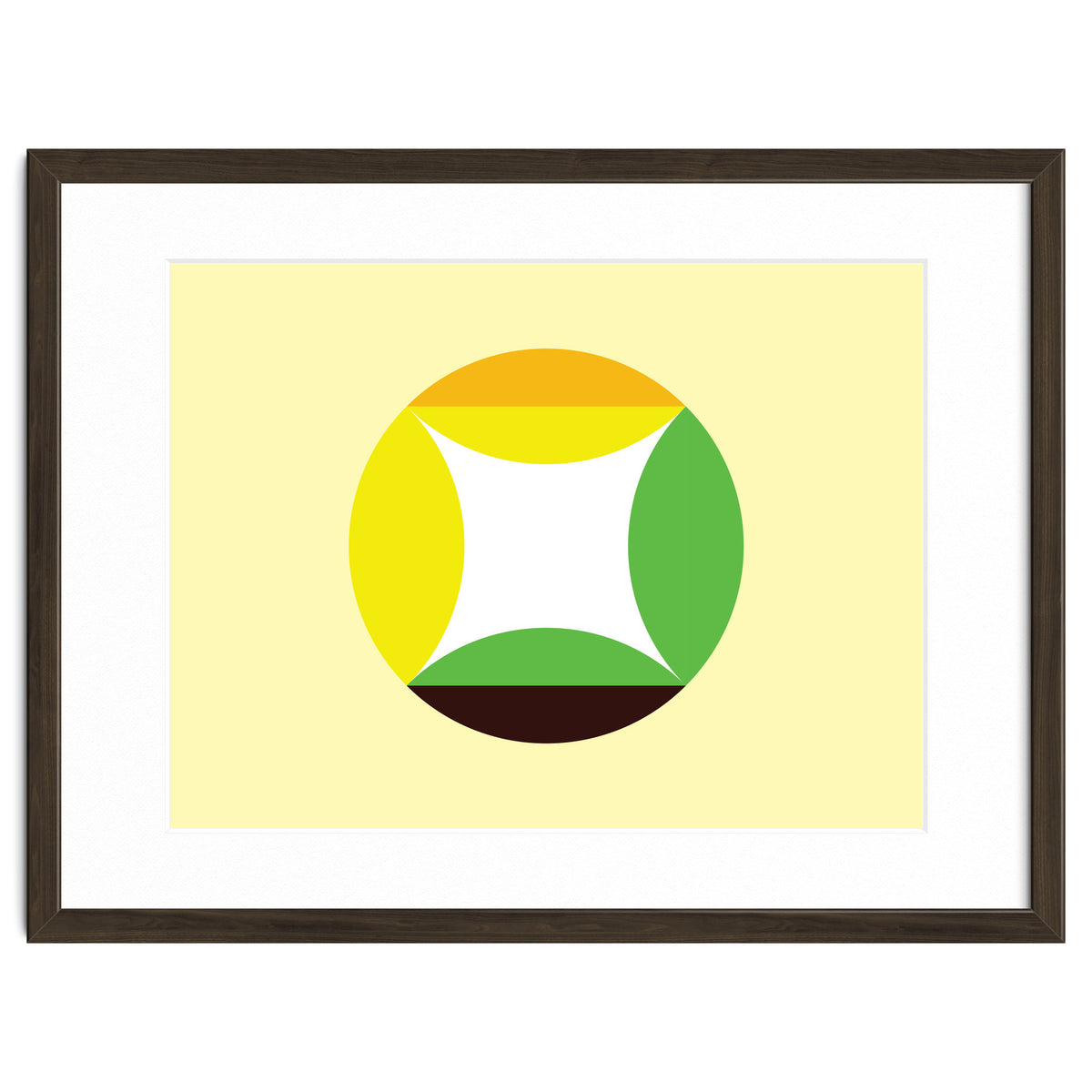 Geometric Shapes No. 21 - yellow, green & orange