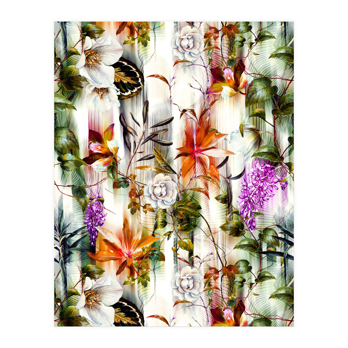 Abstract Motion Blur Floral  (Print Only)