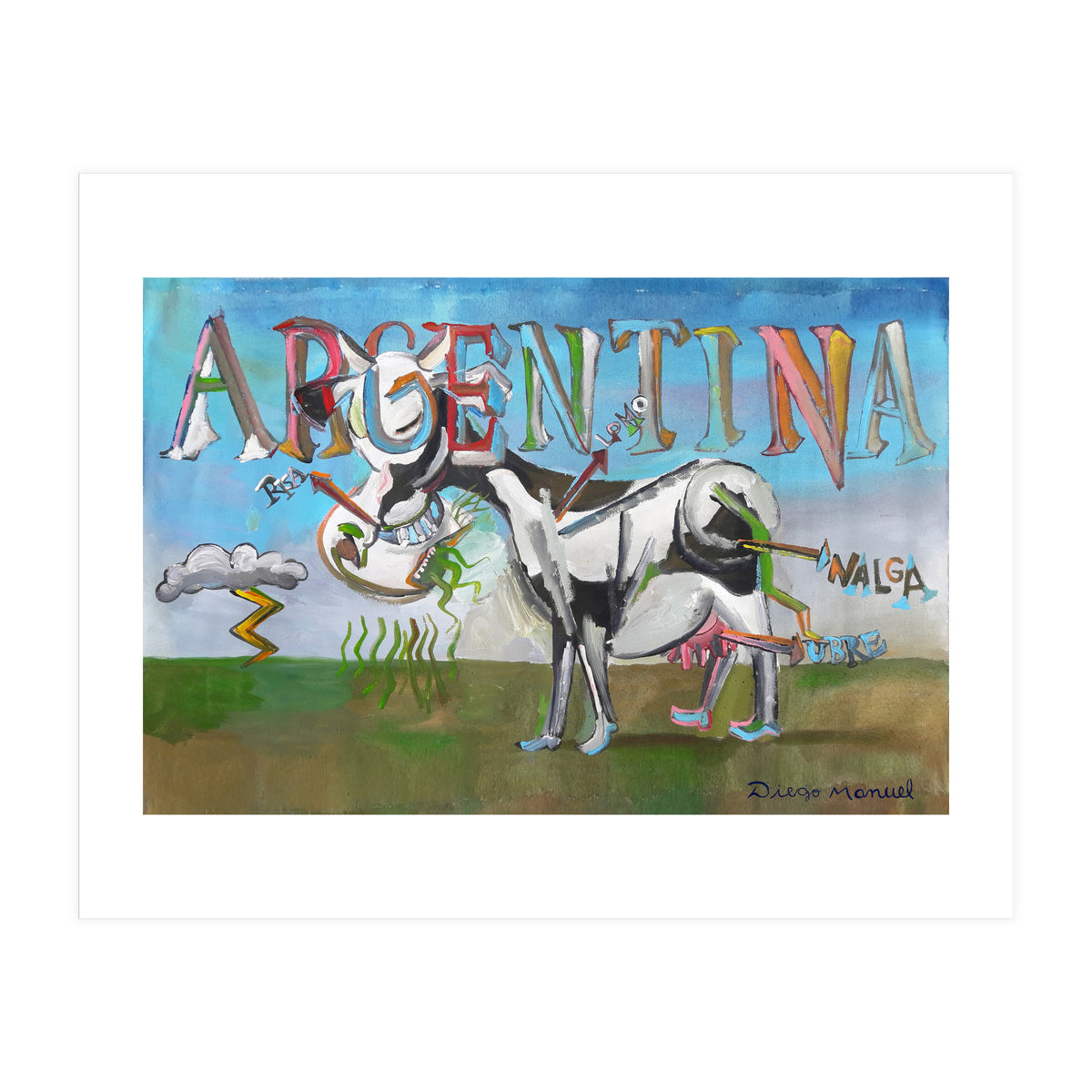 Vaca Cubista (Print Only)