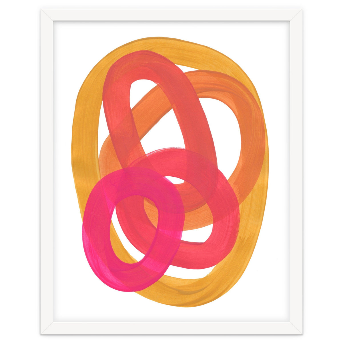 Warm Candy Colors Magenta Yellow Nesting Circles Ombre