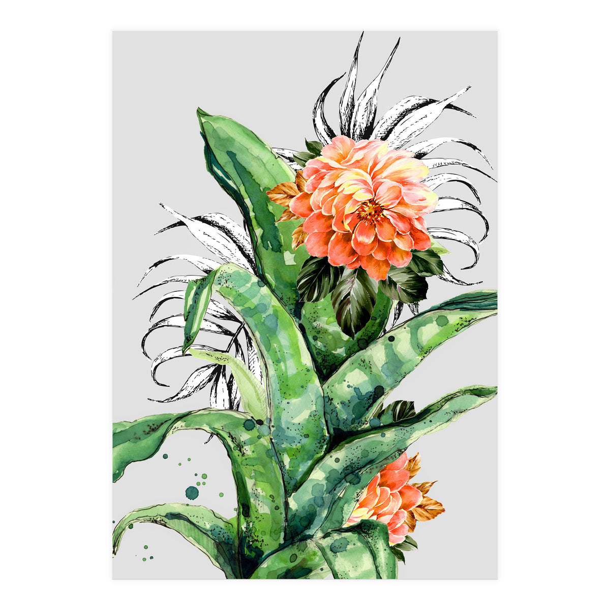 Collage of florid nature  (Print Only)