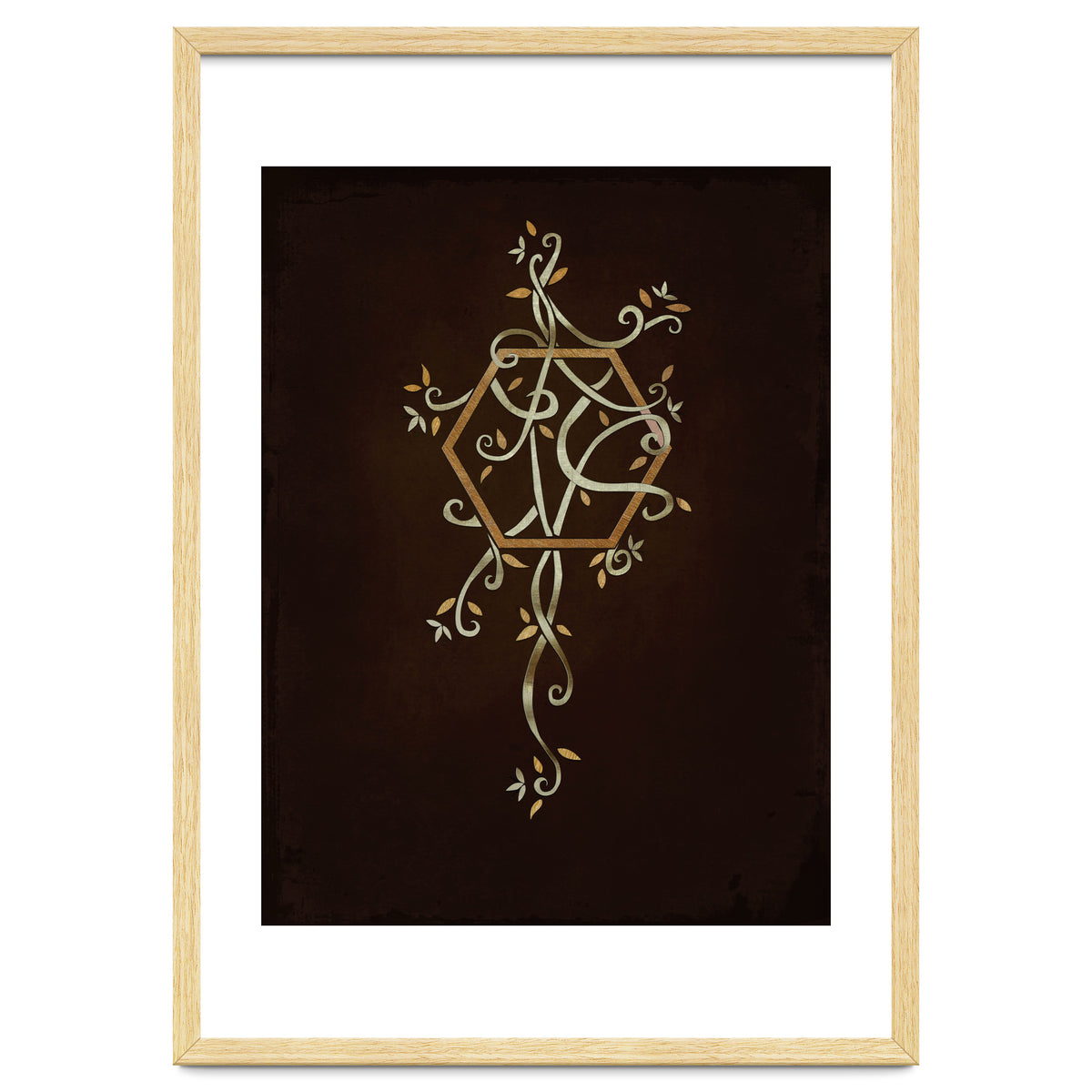 Flowering golden hexagon