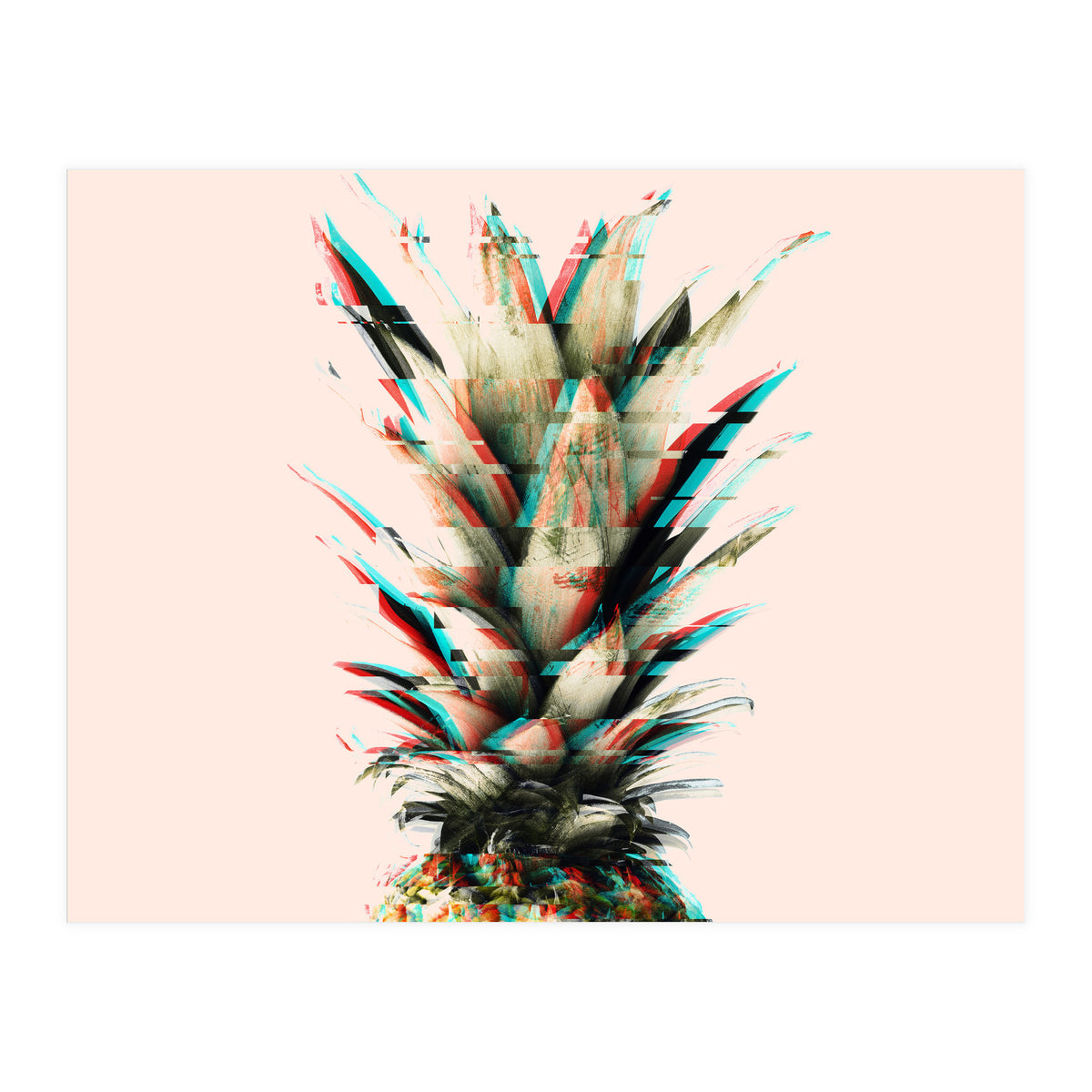 Glitch pineapple pink (Print Only)