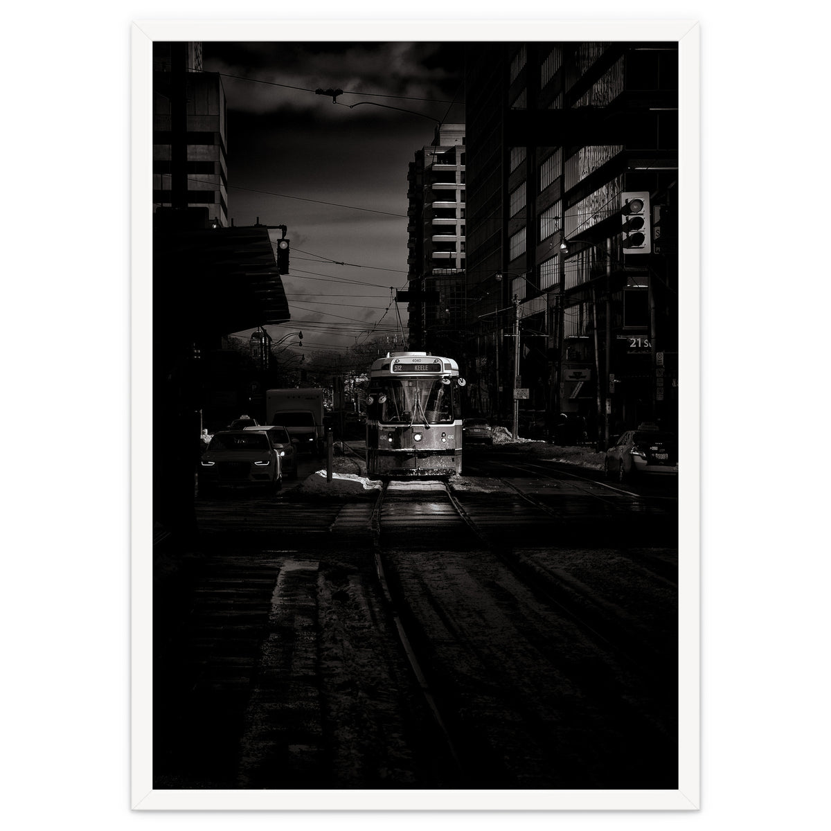 The 512 St. Clair Streetcar Toronto Canada Toned Version