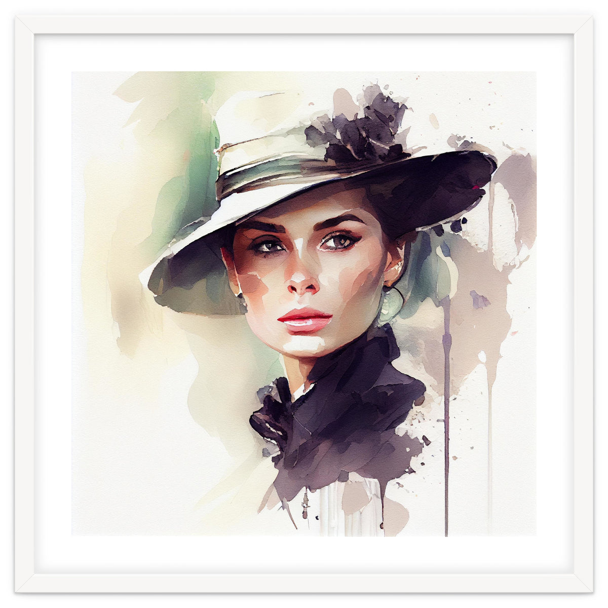 Watercolor Elegant Woman #1