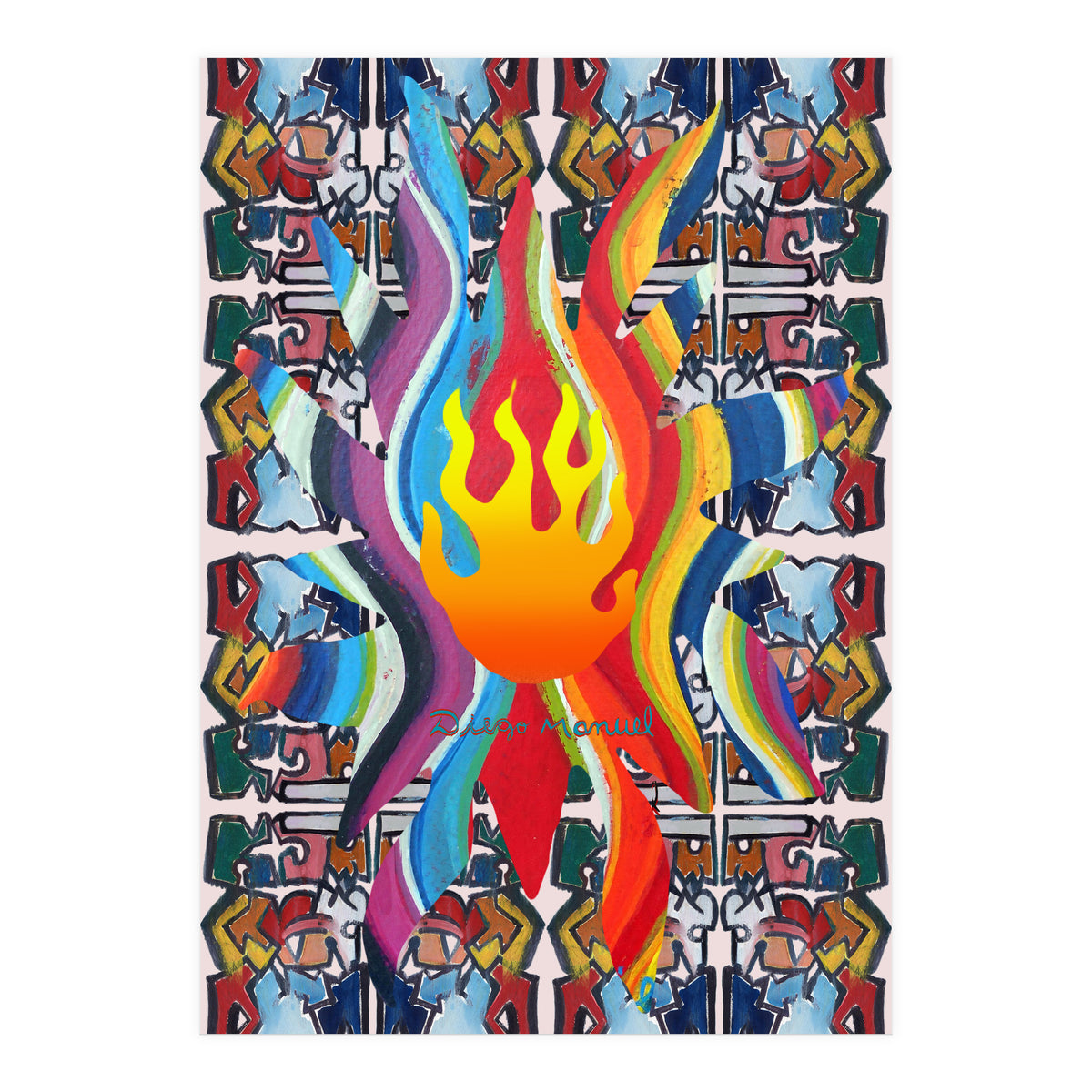 Fuego Y Graffiti 45 (Print Only)