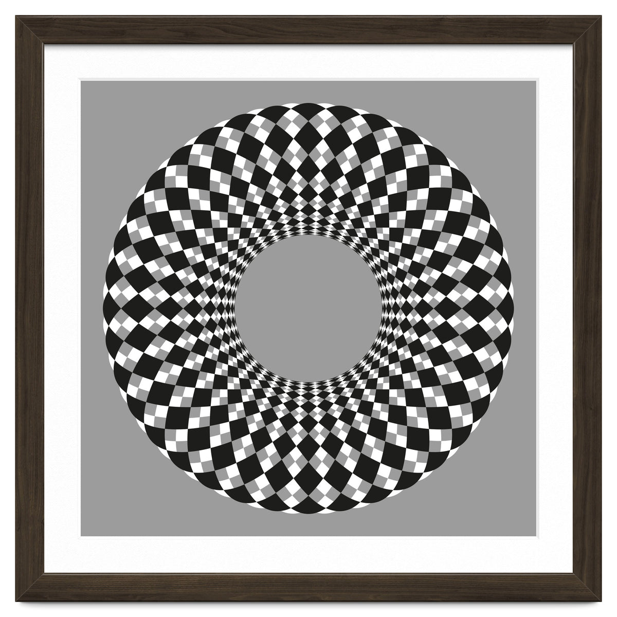 Black and white round