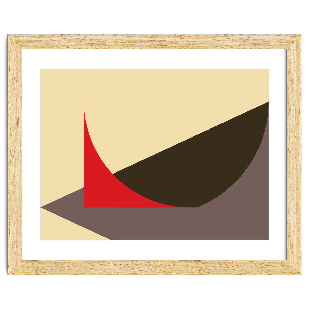Geometric Shapes No. 6 - brown, beige & red