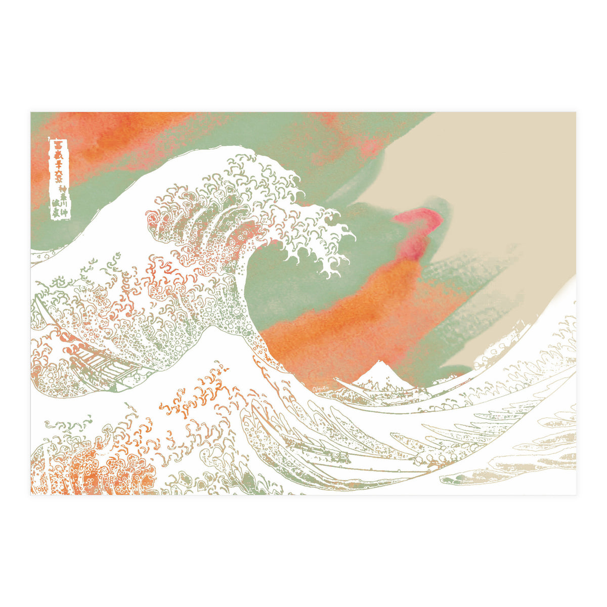 Calm into Great Wave Paint  I (Print Only)