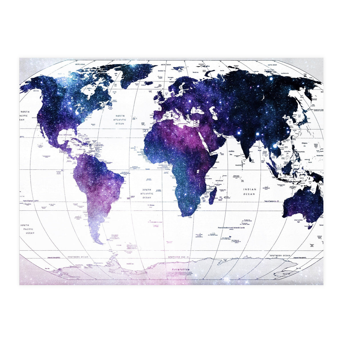 ALLOVER THE WORLD-Galaxy map (Print Only)