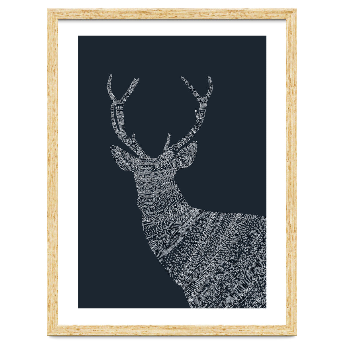 Stag Blue Poster
