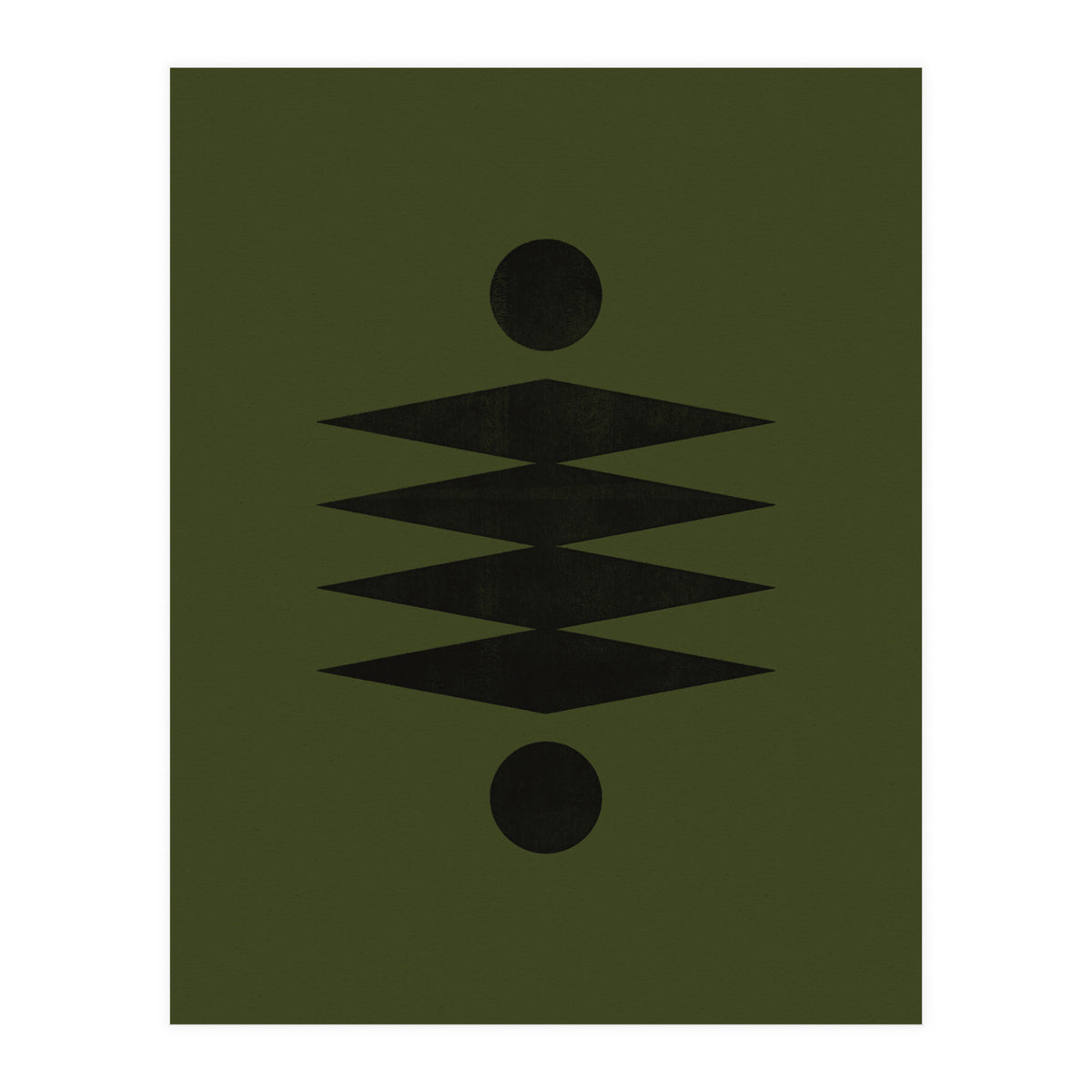 Mid-Century Modern No.19 - Woodblock Print (Print Only)