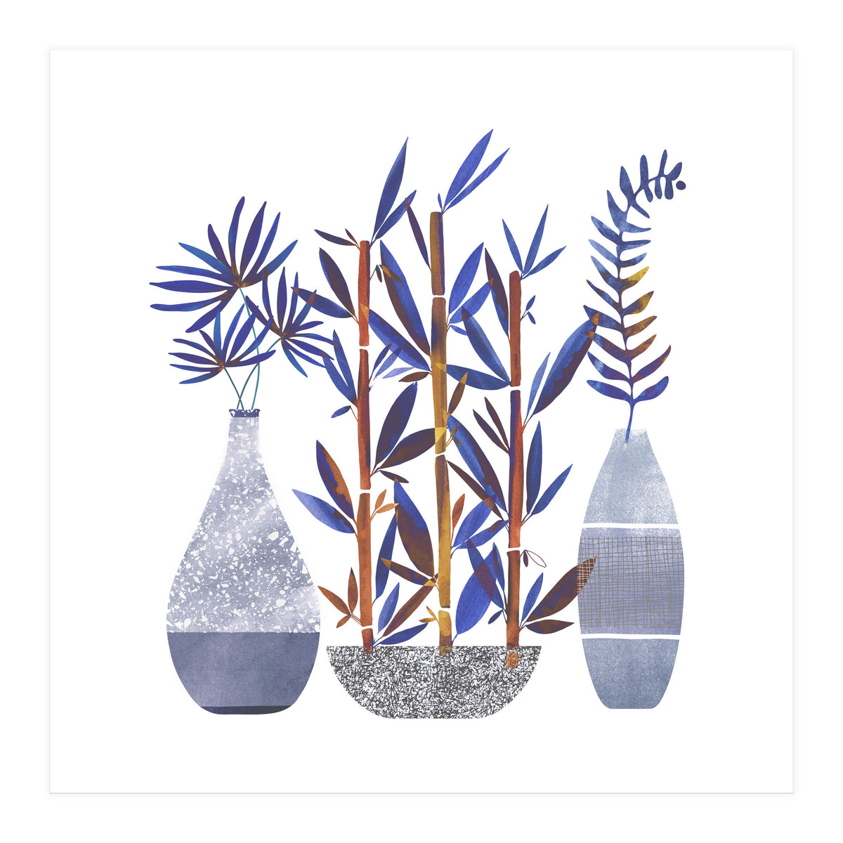 Indigo Flora Trio (Print Only)