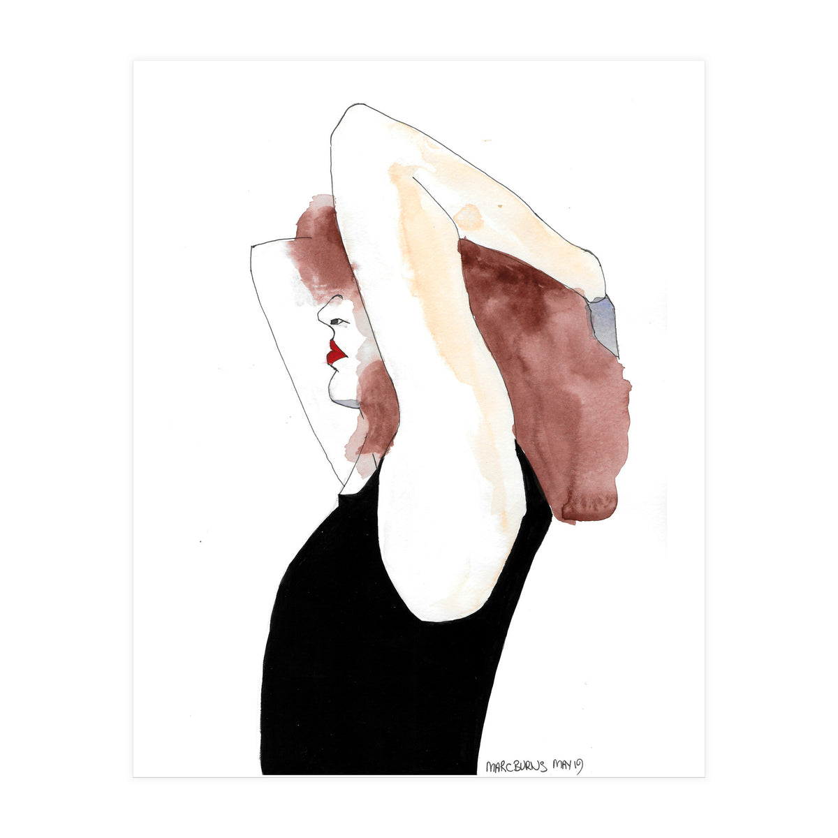 Untitled #6 - Woman in a black vest (Print Only)