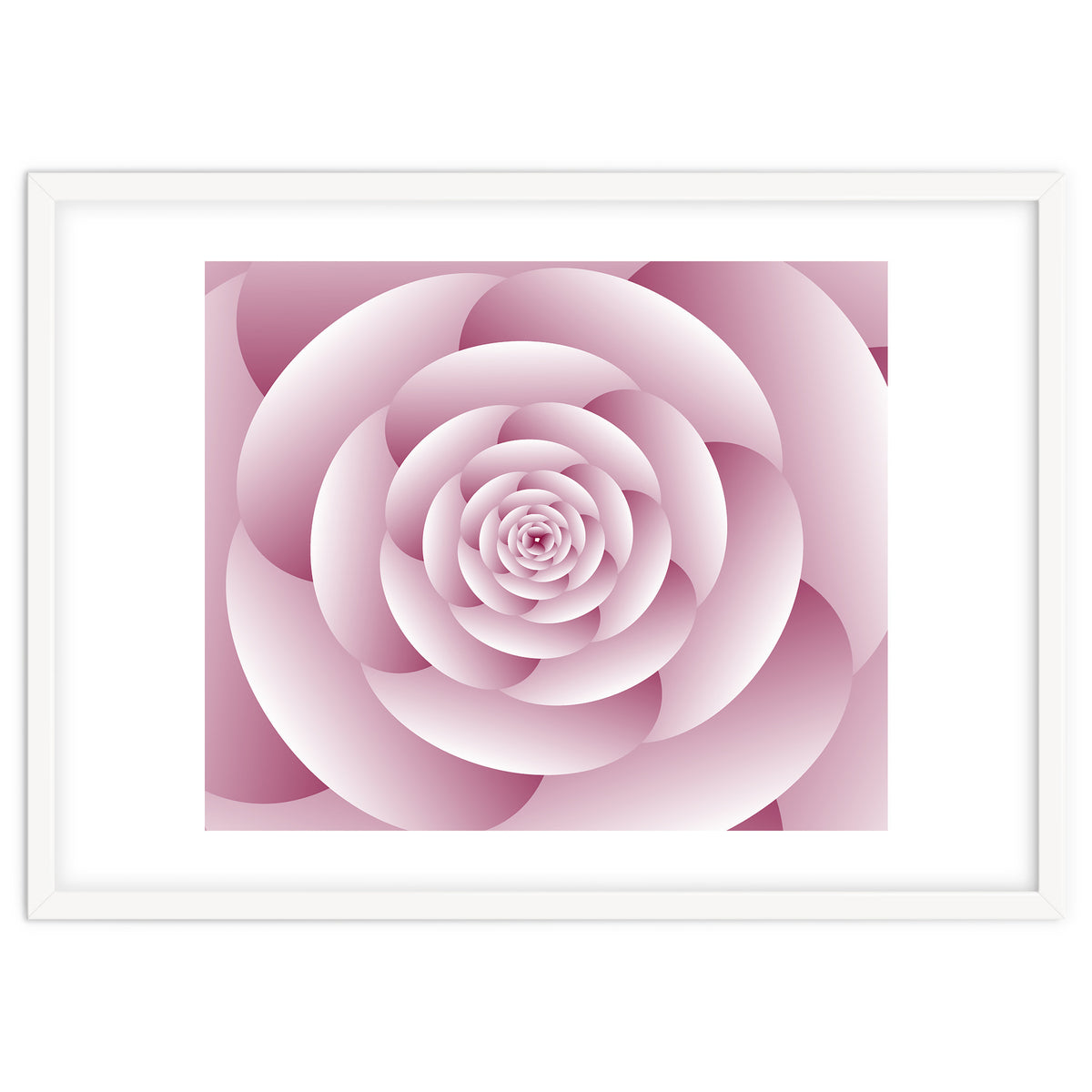 Abstract Rose Spiral 3D Art