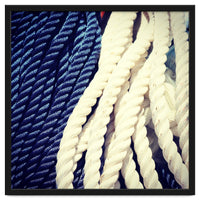 Blue and white fishing rope