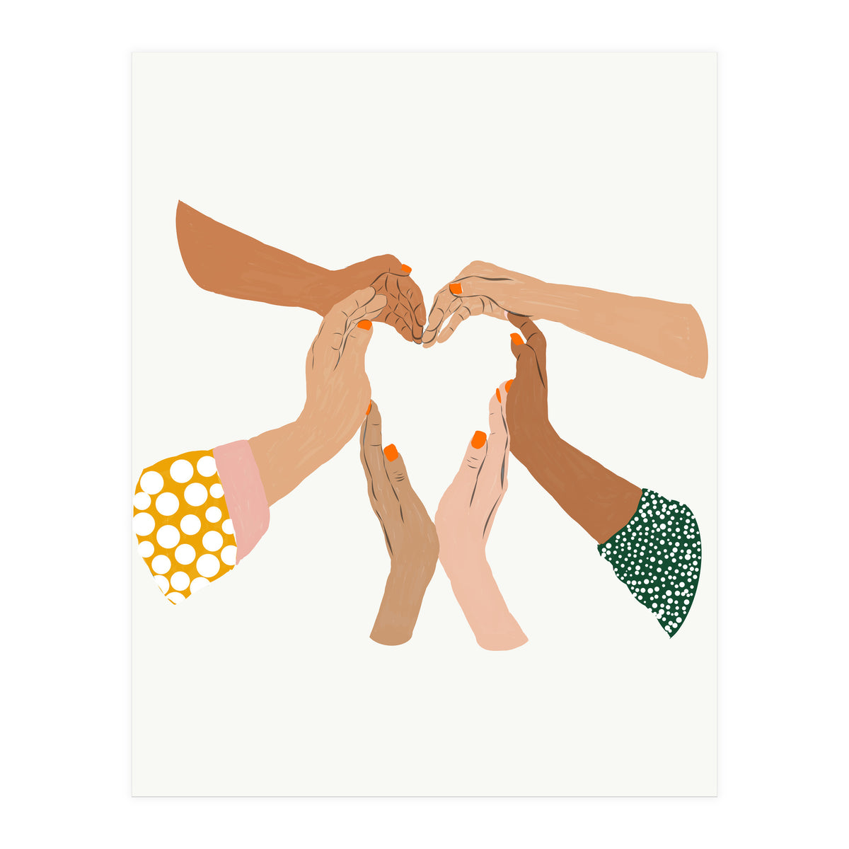 Indiscrimination | Anti-Racism Painting | Unity Illustration | Women Empowerment Growth Mindset (Print Only)