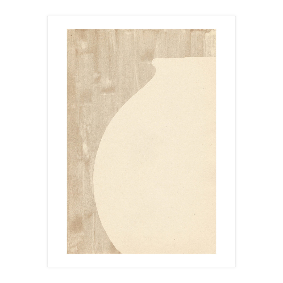Cream tone vase silhouette (Print Only)
