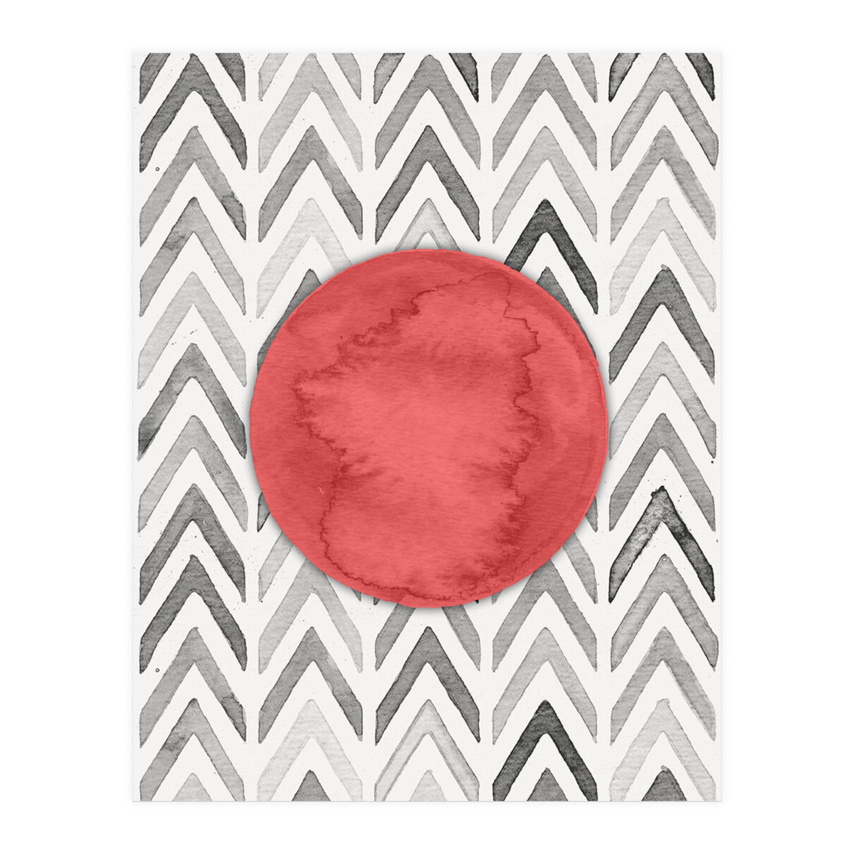 Red Bubble Chevron Pattern (Print Only)
