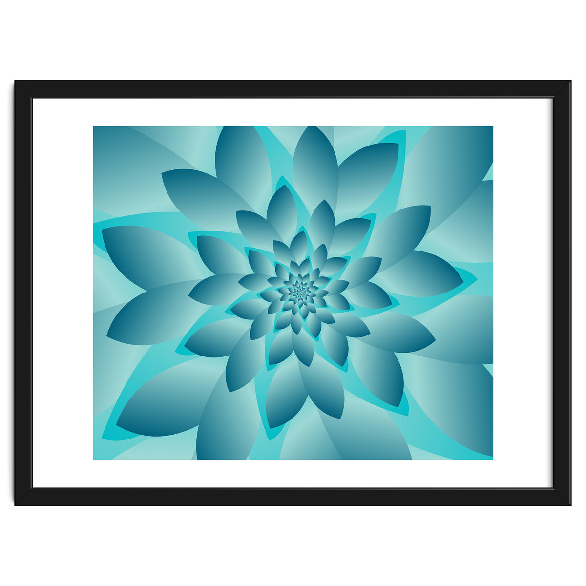 Abstract Modern Optical Illusion Floral Design Art