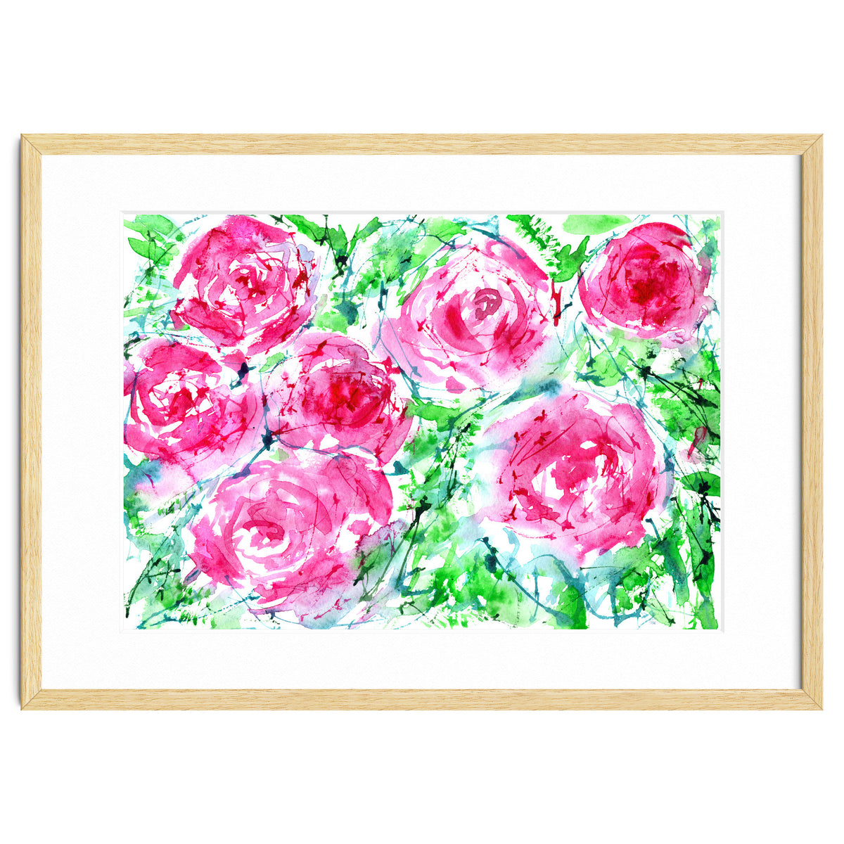 Blooming bouquet || watercolor roses