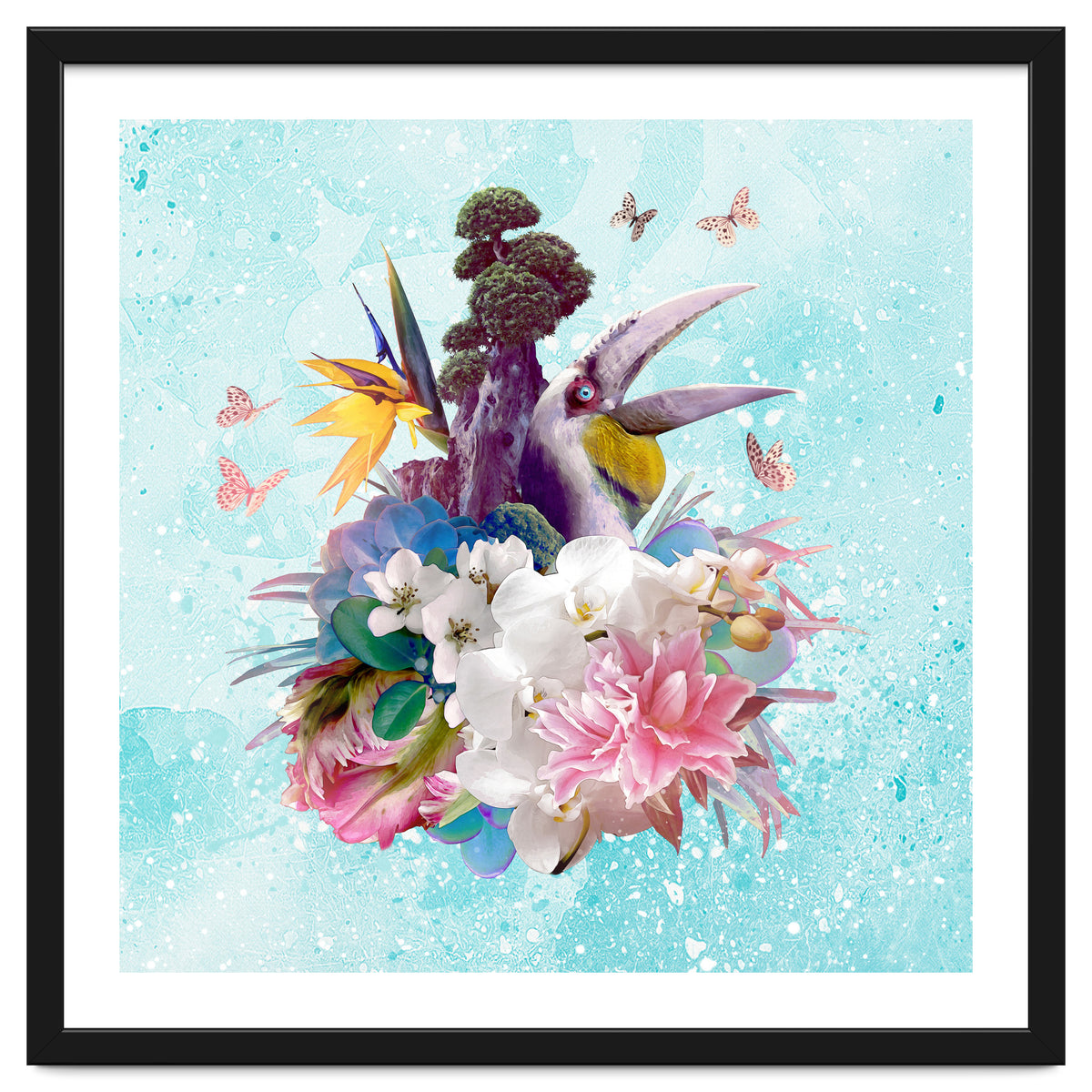 Floral Hornbill Blue