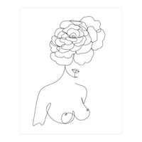 female flower line-b (Print Only)